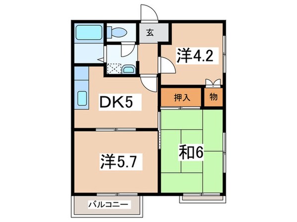 マロンハイムＣ棟の物件間取画像